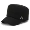 Sombrero de Invierno para Hombre con Protección para Orejas de Terciopelo Cálido, de Copa Plana, para Hombres de Mediana Edad y Mayores, Papá, Abuelo, Protección contra el Frío para Exteriores, Sombrero de Algodón Engrosado