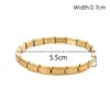 Corrente de luz de módulo DIY transfronteiriça luxo criativo 7MM pulseira clássica de aço inoxidável cor sólida 19 pontos corrente de pulseira transfronteiriça