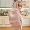 Nova Mochila Estilo Japonês Ins de Alto Valor, Fresca, Doce e Fofa com Estrelas para Alunos do Ensino Fundamental II e Médio, Mochila de Grande Capacidade para Meninas