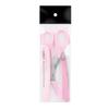 Faca de aparar sobrancelha de aço inoxidável dobrável pinça de cabeça micro oblíqua boca de faca de raspar sobrancelha pente removível clipe de tesoura para aparar sobrancelha kit de três peças beleza maquiagem