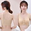Hebilla delantera sin costuras inalámbrico pecho pequeño push up sexy encaje ajuste de pecho sujetador para mediana edad y ancianas madre
