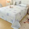 Conjunto de Roupa de Cama de Algodão Acolchoado Desenho Animado Três Peças Quarto de Casa Lençol Único de Gaze Amassada Lençol Único para Dormitório de Estudante Universal para Todas as Estações
