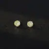 Pendientes de Plata Pura S999 con Circonita de Corte Fuego Artificial Brillante Color Dopamina Diseño Suave Único Pendientes al por Mayor