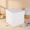 Papel de Embalaje Marrón Ventana Cuadrada Caja de Embalaje para Hornear Engrosada Resistente a Altas Temperaturas Caja para Postre y Pastel Cartón de Embalaje para Pastelería Occidental