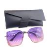 Gafas de sol nuevas directas de fábrica, gafas de sol de color, bolsa suave, caja para gafas, caja de almacenamiento simple y ligera con logotipo.