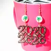 Pendientes Digitales de Año Nuevo Personalizados Nuevos Transfronterizos con Borlas Brillantes y Pendientes de Ambiente Acrílicos al por Mayor del Fabricante