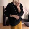 Top de Punto Holgado Estilo Francés de Visón Sintético para Otoño e Invierno, Suéter Grueso, Suave y Versátil para Mujer