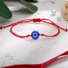 Pulsera de Hilo Rojo Ojo del Diablo de Cristal de Venta Caliente Transfronteriza para Hombres y Mujeres Pulseras Tejidas a Mano Europeas y Americanas Joyería de Pareja Al por Mayor