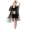 Cárdigan de encaje nuevo transfronterizo blusa estilo playa europeo y americano encaje con cordones encaje cachemir chal protector solar mujeres