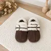 Zapatos de Algodón para Niñas 2026 Nuevo Invierno Infantil con Felpa Cálida Estampado de Leopardo Piel Zapatos de Princesa Zapatos de Algodón Grandes para Niños
