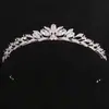 Corona de novia de circonita estilo coreano nuevo tocado para fotografía de boda accesorios para la ropa corona de diamante de cristal venta al por mayor de fábrica