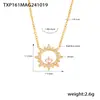 Rueda de la fortuna giratoria pequeño girasol incrustación de circonita CNC textura súper brillante collar pulsera acero inoxidable temperamento nuevo traje mujeres