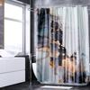 Actividades de Año Nuevo Explosiones Transfronterizas 100g Cortina de Ducha Estampada Impermeable Textil de Primavera Cortina de Baño Cortina Divisoria de Baño