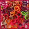 Gomas para el pelo de tamaño pulgar, altamente elásticas y duraderas, Cuerdas para el pelo para niños, cómodas y que no dejan marca, Bandas para el pelo de colores caramelo para niñas, Gomas dulces y lindas