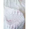Tela de Cortina Blanca con Adorno de Encaje de Malla Fondo para Fotografía de Bodas Falda para Mesa de Comedor Tela para Ropa