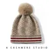 Gorro de Cachemira Estilo Coreano para Mujer Otoño/Invierno 2024 con Pompón, Gorro de Punto de Moda Cálido Protector de Orejas para Clima Frío