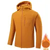 Jaqueta Softshell Customizada para Casal, Fabricante Direto Transfronteiriço, à Prova de Vento, Impermeável, Forrada com Lã, Jaqueta Quente para Trabalho ao Ar Livre para Homens