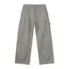 Mtlclothes Ropa para Hombre Estructura Retro Remaches Versátil Ropa de Trabajo Leñador Jeans Lavados Casual Holgado Moderno