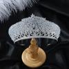 Diadema nupcial europea y americana de lujo con circonitas y diamantes completos, accesorios para el cabello con temperamento, diseño de vestido de novia, corona para la cabeza al por mayor