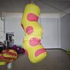 Hola, Esculturas de Aire Curvas Inflables con Símbolos para Decoración y Diseño de Escenarios, Ventas Directas de Fábrica, Esculturas de Aire Personalizadas Realistas