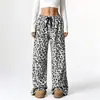 Atacado de roupas femininas europeias e americanas, calças pantalona estampa de leopardo, novo modelo 2026, exclusivo para a Amazon, calças casuais em estoque transfronteiriço