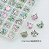Dongzhou Cristal 8mm Cabeça de Gato Alta Qualidade K9 Super Brilhante Pedras de Strass para Nail Art Gato da Sorte Estilo Francês Celebridade da Internet Decorações de Strass para Nail Art
