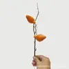 Nova Maçã Laranja Romã Laranja Pêssego Simulado Quinta Geração Fruta Limão Abóbora Balde de Bênção Caseiro de Ano Novo Acessórios para Arranjo de Flores