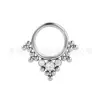Piercing de nariz f136 em liga de titânio cravejado com zircônia cúbica esfera de conta redonda soldada pingente olho de cavalo G23 argola de nariz piercing corporal exclusivo transfronteiriço