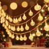 Fio de Luzes de Bola de Bolha Solares LED para Exterior à Prova d'Água Jardim Luzes de Atmosfera Estrelada de Alto Brilho Luzes Decorativas de Natal
