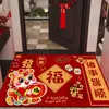 Tapetes Vermelhos Festivos de Ano Novo, Capachos do Ano do Cavalo, Capachos de Entrada, Tapetes para Quarto, Cozinha, Banheiro e Lavabo