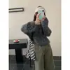 Suéter casual de punto para mujer, nuevo para primavera y otoño, jersey de manga larga con mangas murciélago, top corto de punto, elegante top para mujer