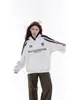 Sudadera con Capucha de Manga Raglán de Color Contrastante para Hombre 2026 Primavera y Otoño Nueva Holgada Estilo Bf Retro Americano Tops de Pareja