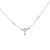 Cadena para Clavícula de Copo de Nieve Joyería Original de Plata Plata de Ley 925 Lujo Ligero Otoño e Invierno Joyería de Gama Alta Diseño de Nicho