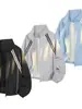 Chamarra de béisbol fitcl estilo corto ean otoño marca de moda cuello alto chamarra deportiva para hombre rayada azul 2026 rígida
