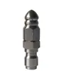 Bico de Rato d'Água Aço Inoxidável 1/4 Plug Rápido Um Frontal Seis Traseiros Bicos Limpeza e Desobstrução de Tubos de Esgoto 5000Psi
