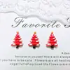 Decoraciones para Uñas de Árbol de Navidad con Gradiente de Color Sólido Invernal Versátiles Copos de Nieve 3D Árbol Pequeño Charms de Uña Portables Accesorios de Resina