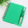 Caderno espiral plástico com caneta logo personalizado Caderno papel kraft publicidade negócio caderno espiral dura