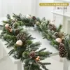 Navidad Cinta Blanca Encamisada Cifrada de PE Decoración Guirnalda Navideña Hotel Centro Comercial Ventana Puerta Cabecera Escena Decoración Colgante