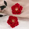 Brincos de flor multicor e multicamada, estilo coreano, simples, retrô, moda, pequenos, frescos, adequados para uso diário e de férias para senhoras