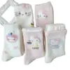 Meias de cano médio espessas, quentes, macias e amigáveis à pele para outono e inverno; meias de desenho animado fofas, adequadas para usar em casa e para dormir; meias femininas de cano médio para o inverno