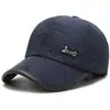 Sombrero de Algodón con Protección para las Orejas para Hombres de Mediana Edad y Mayores, Otoño e Invierno, Forro Polar, Engrosado, Cálido, Cortavientos, Resistente al Frío, Gorra de Pico de Pato, Sombrero del Noreste