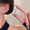 Pendientes largos de lujo ligeros con borlas y flores de alta gama para mujer, pendientes de circonitas exquisitos y superllamativos, similares a los de las celebridades de Internet.