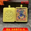Recomendado Pingente de Joia Thangka com Decoração Dourada Semi-Pintado à Mão, Doze Divindades Guardiãs do Zodíaco, Pingente Amuleto
