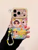 Funda pequeña de jade con patrón de concha de dibujos animados estilo coreano, adecuada para Apple 17 Pro Max, iPhone 16, 15, linda 14