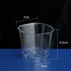 Pote Descartável para Pudim de Grau Alimentício, Copo Quadrado para Mousse com Tampa, Copo Espesso de PS para Bebidas, Copo para Bolo