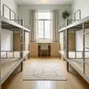 Cama de ferro dupla, cama de funcionário, cama com estrutura de ferro para canteiro de obras, cama de ferro superior e inferior, cama alta e baixa, atacado de cama de ferro