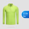 Polo de manga larga de primavera y otoño, camiseta de manga larga de fibra de bambú con solapa personalizada, ropa grupal para hombres y mujeres con impresión de logotipo.