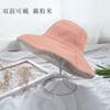 Sombrero de Mujer Estilo Coreano Sombrero de Pescador de Celebridad de Internet Sombrero de Cubeta Sombrero de Protección Solar de Estilo Japonés de Doble Cara de Ala Ancha para Sombra Sombrero de Moda de Verano para Mujer
