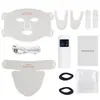 Dispositivo de Mascarilla Facial de Luz Roja y Azul, Mascarilla Grande de Luz Led, Dispositivo de Belleza Facial, Instrumento de Mascarilla de Silicona Led Portátil para Uso en Casa