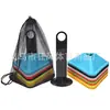 Disco Marcador Triangular, Placa Marcadora para Treinamento de Futebol, Marcador de Canto de Futebol, Obstáculo para Treinamento de Futebol, Borracha Macia, Durável e Resistente a Pisoteio